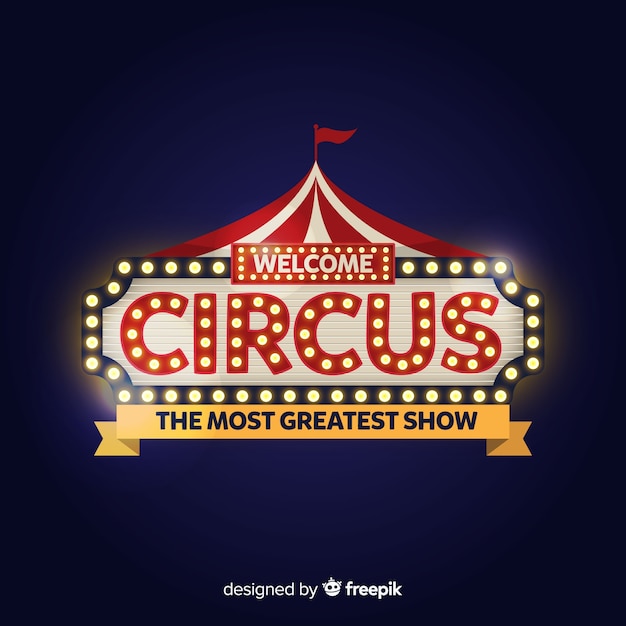 Vintage circus light sign