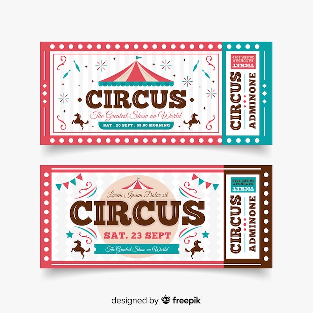 Vintage circus ticket