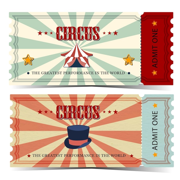 Vintage circus ticket