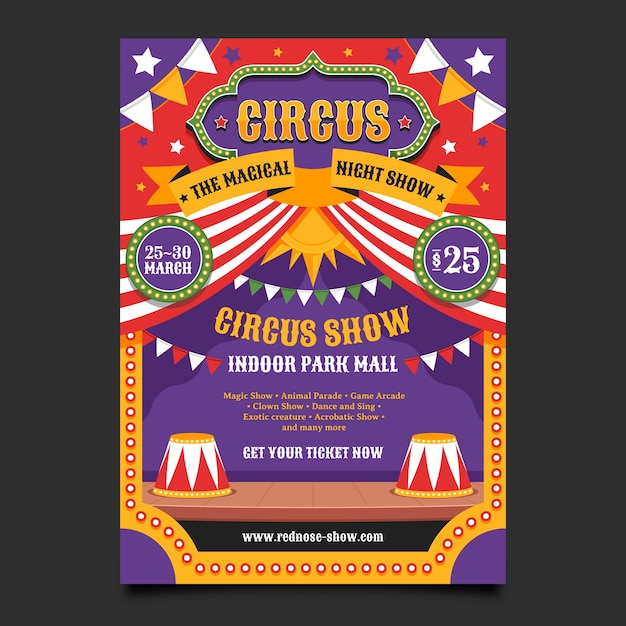 Vector vintage citrus event vertical poster template