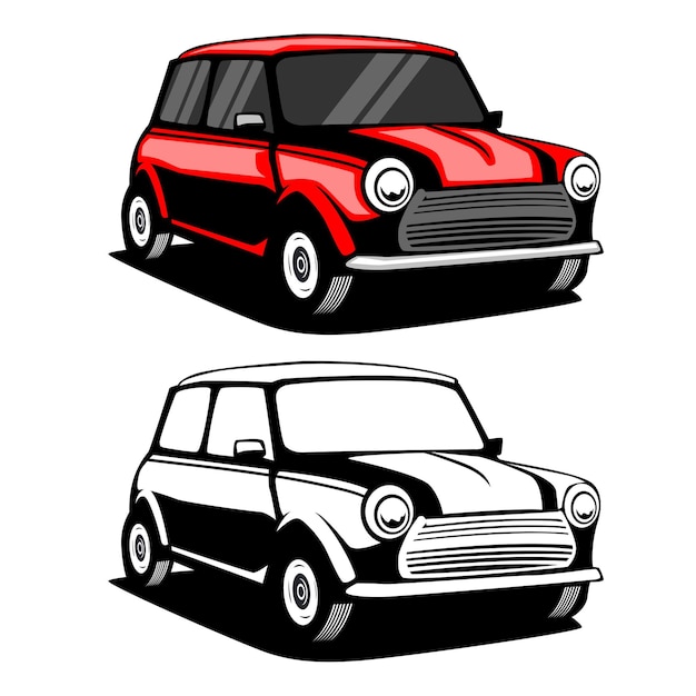 Vector vintage classic car illustration