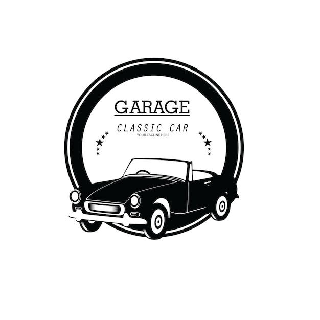 Vector vintage classic car logo