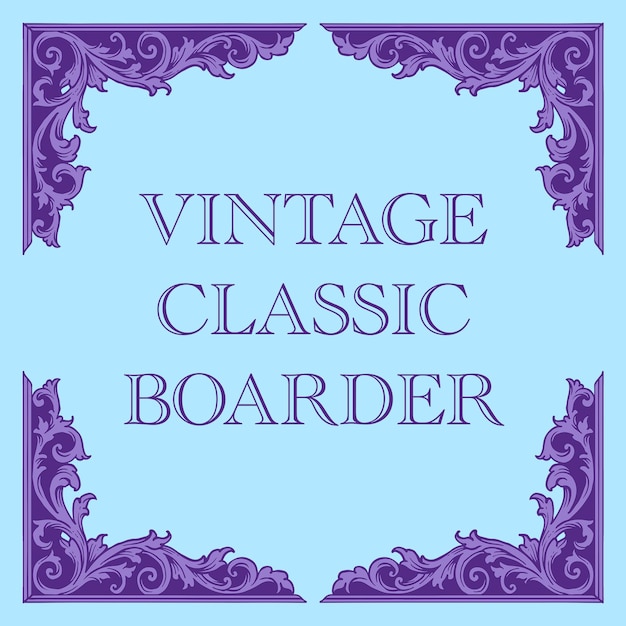 Vettore vintage classic ornamental boarder (marcatore ornamentale classico)