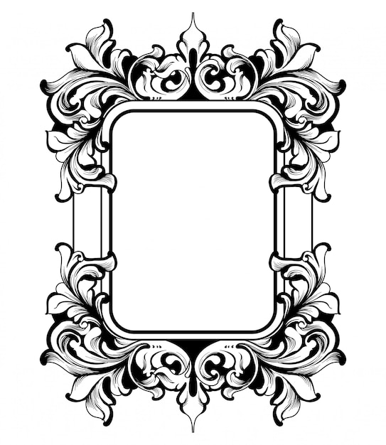 Vector vintage classic ornamented frame