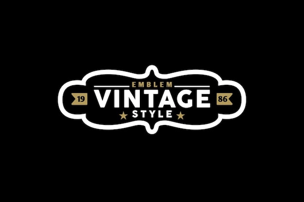 Vector vintage classic retro badge fashion brand label logo design inspiration
