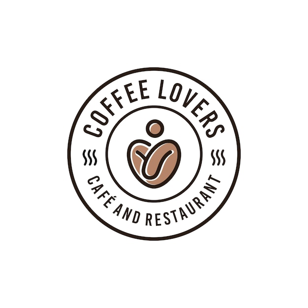 Modello di logo vintage caffè caffè