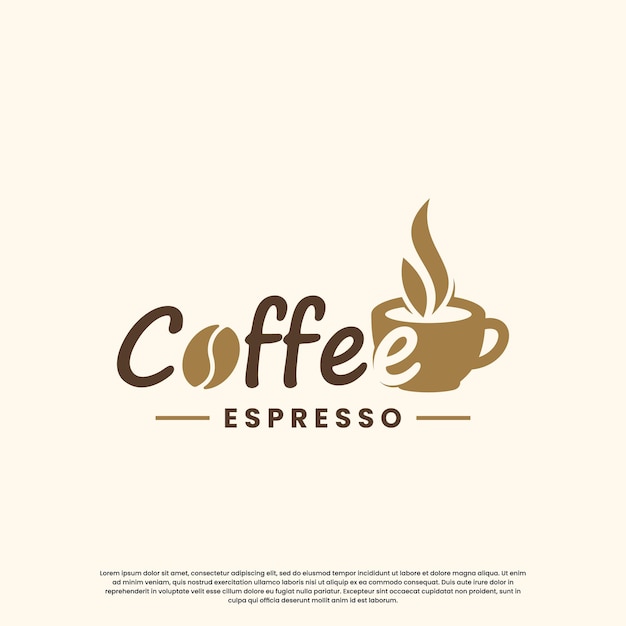 Vintage coffee logo design. retro coffee shop logo.