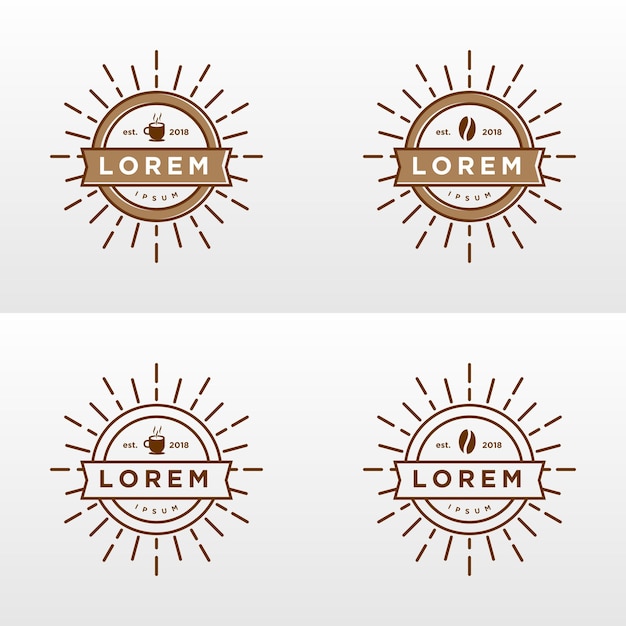 Vector vintage coffee logos