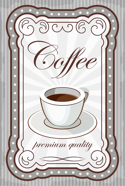 Poster di caffè vintage.