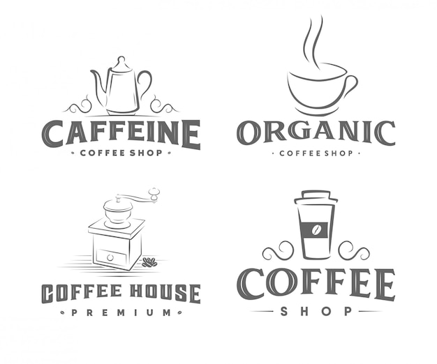 Vector vintage coffee roaster logo