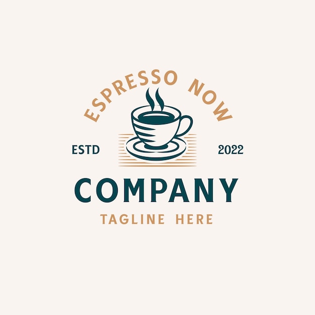 Vintage coffee shop badge logo