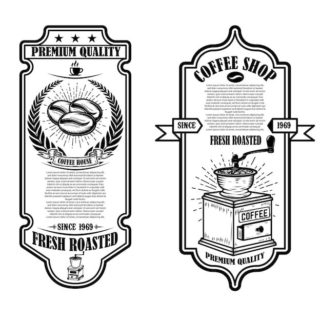 Vintage coffee shop flyer templates