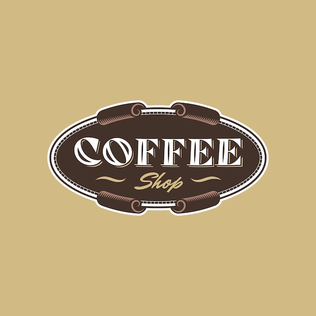 Vintage coffee shop logo design