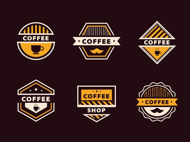 Vettore logo di una caffetteria vintage