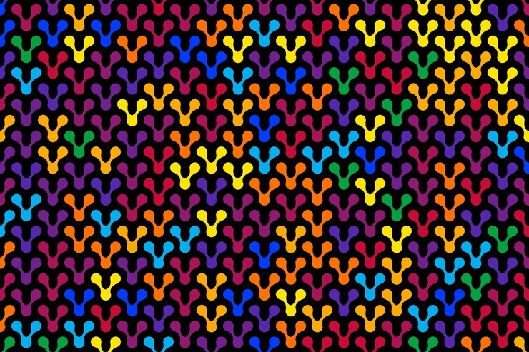 Vector vintage colorful metaballs structure pattern background