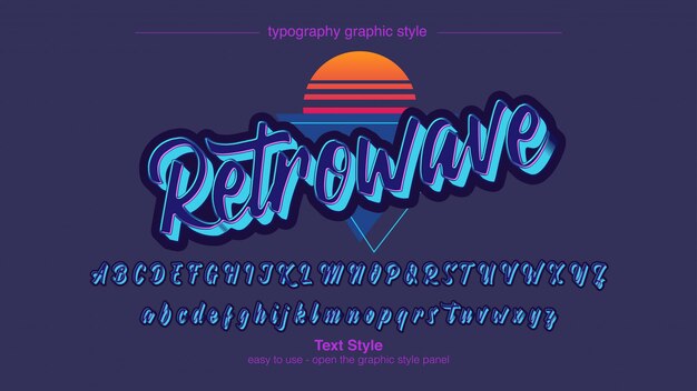 Vector vintage colorful vibrant colors artistic text