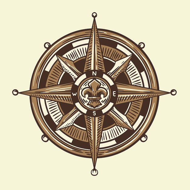 Vintage Compass Illustration