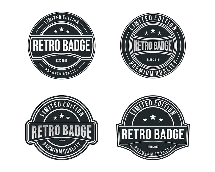 Vector vintage copyright stamps on white background vector illustration
