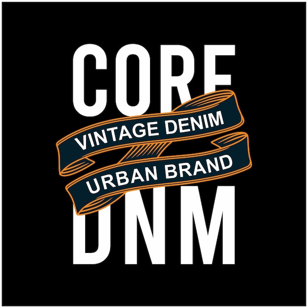 Vintage core denim graphic typography for tshirt design casual style