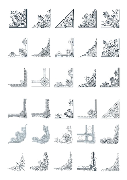 벡터 빈티지 코너 벡터 무료 벡터