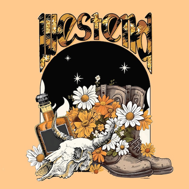 Premium Vector  Vintage cowboy charm embrace the timeless western style with our authentic 