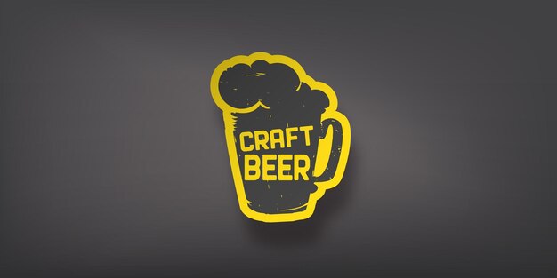 Vintage Craft beer logo design template