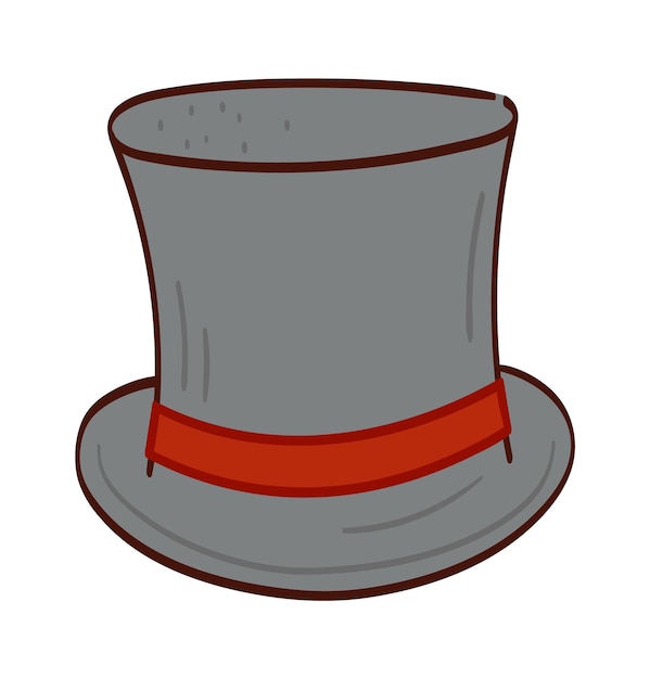 Vintage cylinder hat Vector illustration