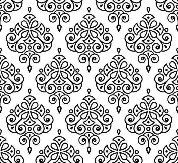 Vintage damask pattern seamless