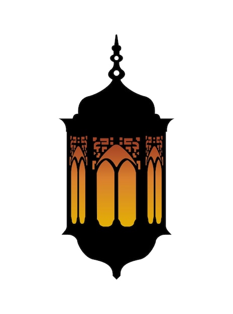 Vintage decoratieve lantaarn silhouet islamitische Ramadan Eid lamp