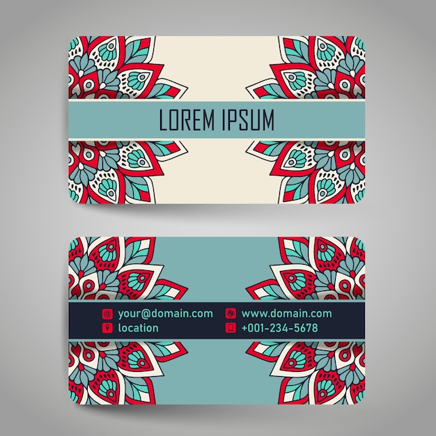 Vector vintage decorative business card