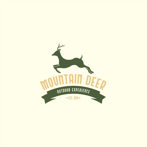 Vector vintage deer logo