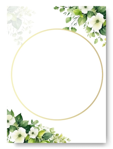 Vintage delicate greeting invitation card template design White jasmine flowers