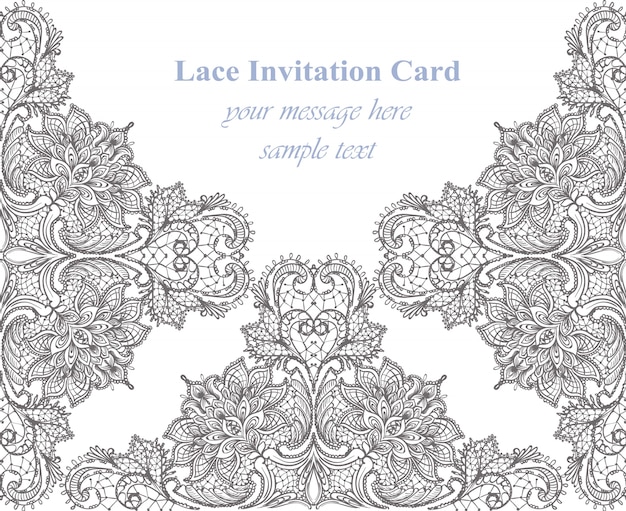 Vintage delicate lace card