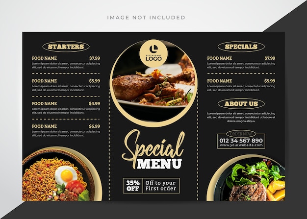 Vector vintage delicious food restaurant menu design template