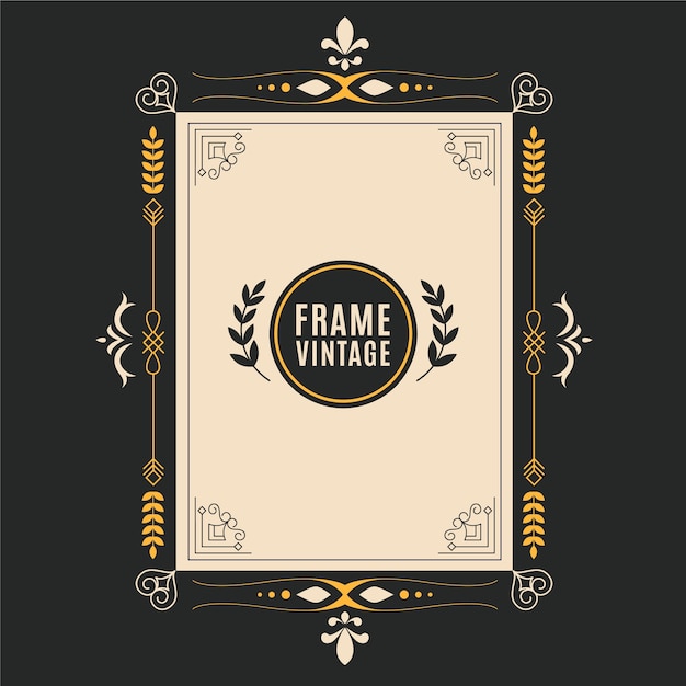 Vector vintage design elements frame template