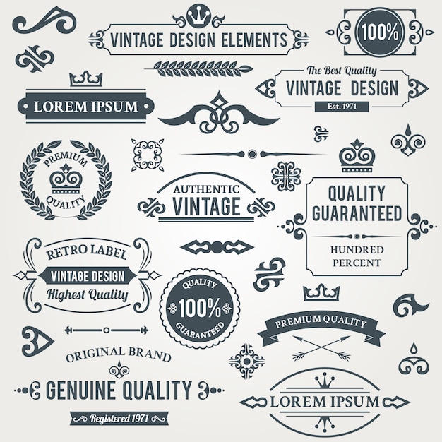 Vector vintage design elements