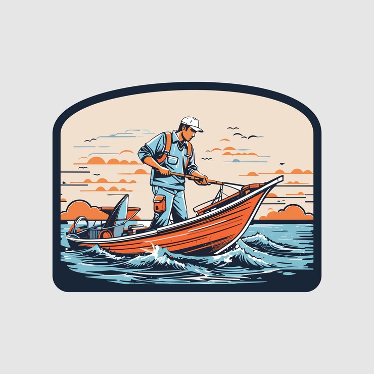 vintage design from a fisherman