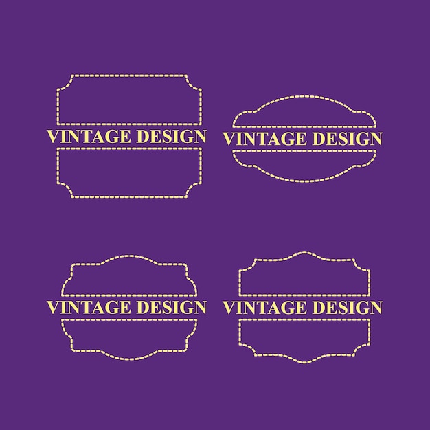 Design vintage per il prodotto dell'etichetta