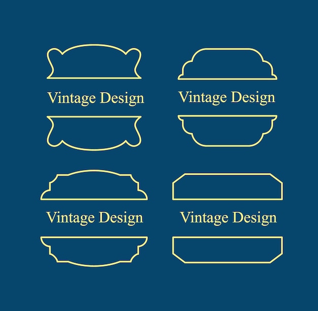 Design vintage per il prodotto dell'etichetta