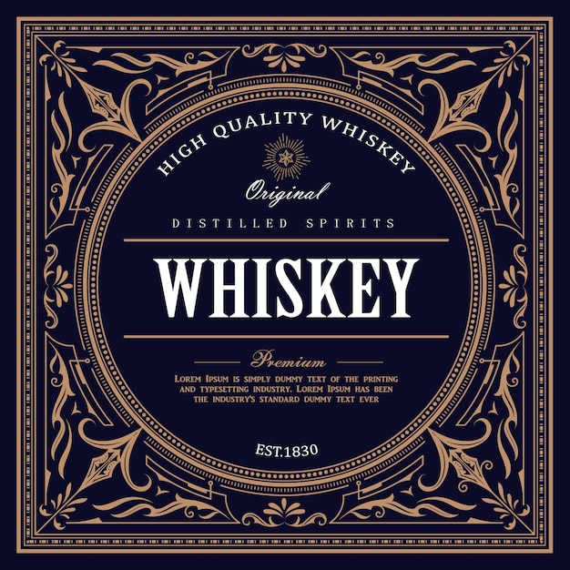 Vintage design Whisky Label retro