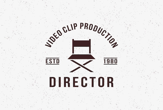 Vintage director film logo design inspiration.