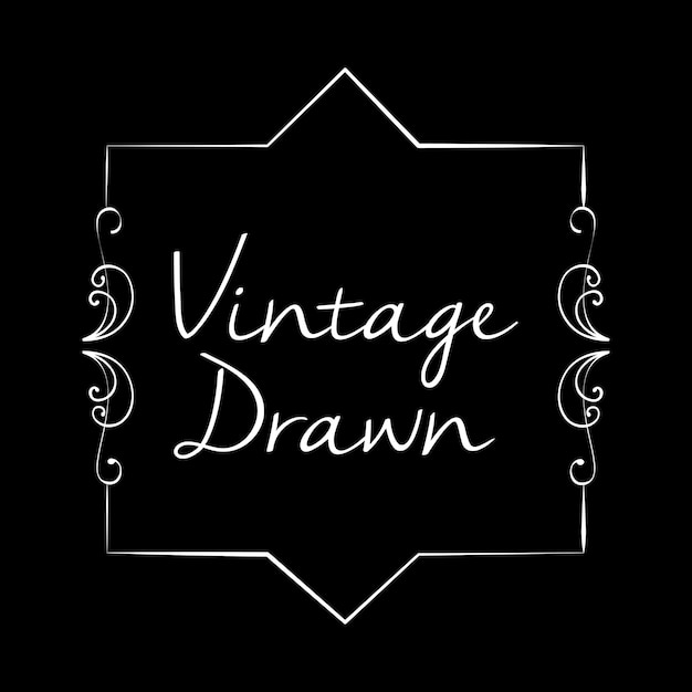 Vintage draw design. 