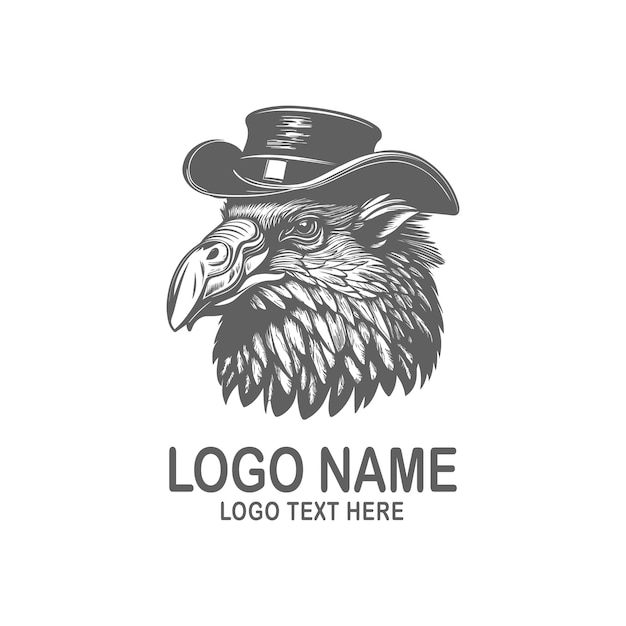 Vintage eagle head logo concept