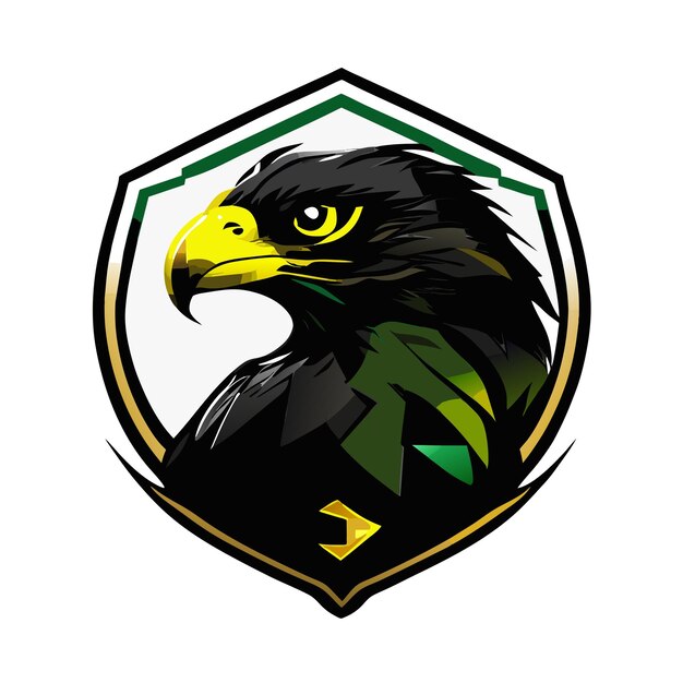 Vintage eagle head mascot colorful concept