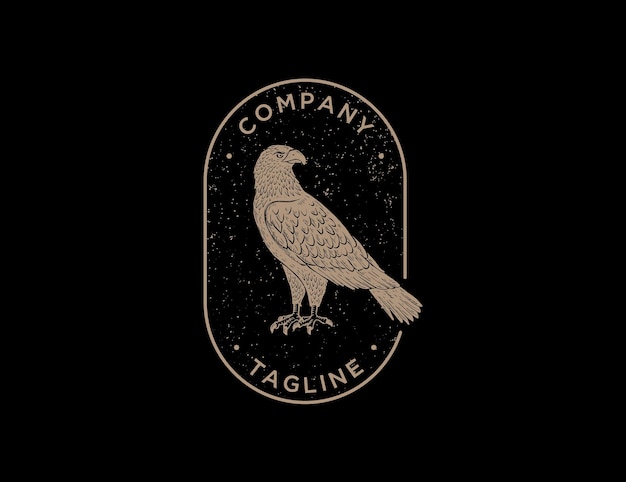 Vintage eagle logo template ilustration vector