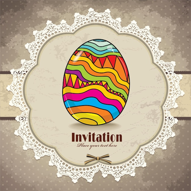 Vintage easter egg design