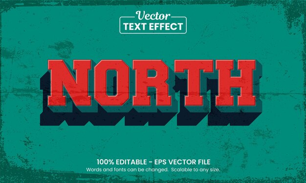 Vector vintage editable text effect premium vector