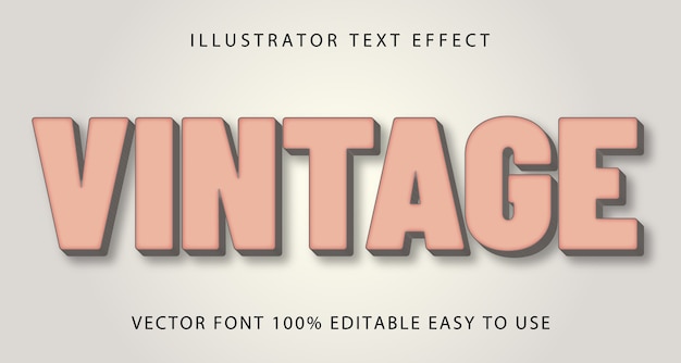 Vintage  editable text effect