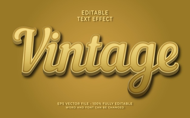 Vintage editable text effect