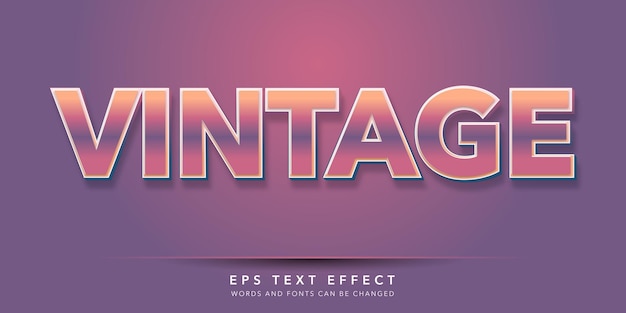 vintage editable text effect